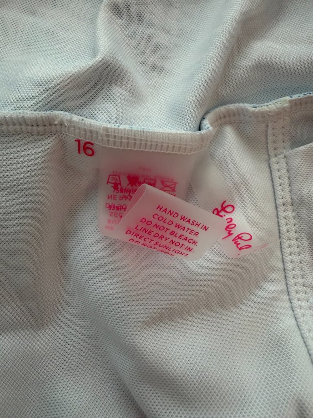 Lilly Pulitzer Randee Rashguard Swimsuit Shell Collector UPF 50+ Size 16 - Picture 6 of 7